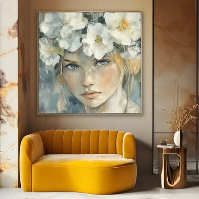 Quadro Stampa su Tela Sposa dei Fiori - CupidoDesign
