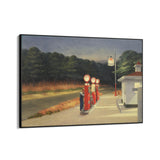 Quadro Stampa su Tela Stazione del Gas, Edward Hopper - CupidoDesign