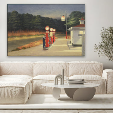 Quadro Stampa su Tela Stazione del Gas, Edward Hopper - CupidoDesign