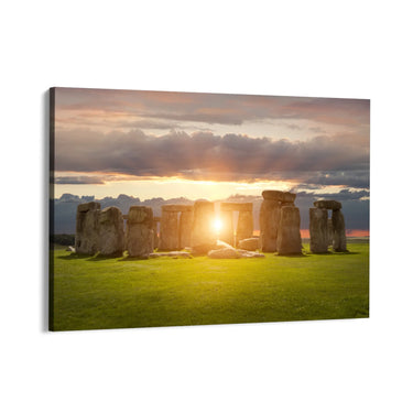 Quadro Stampa su Tela Stonehenge al tramonto - CupidoDesign