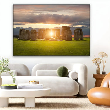 Quadro Stampa su Tela Stonehenge al tramonto - CupidoDesign