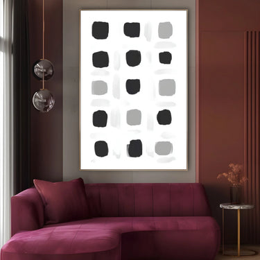 Quadro Stampa su Tela Puntini Neri - CupidoDesign