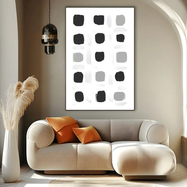 Quadro Stampa su Tela Puntini Neri - CupidoDesign