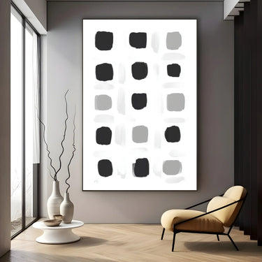 Quadro Stampa su Tela Puntini Neri - CupidoDesign