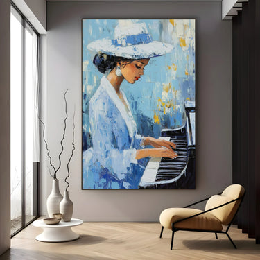 Quadro Stampa su Tela Suono Azzurro - CupidoDesign