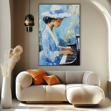 Quadro Stampa su Tela Suono Azzurro - CupidoDesign