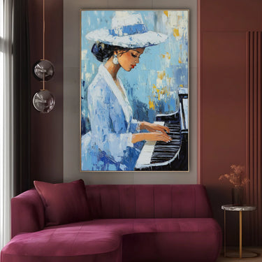 Quadro Stampa su Tela Suono Azzurro - CupidoDesign