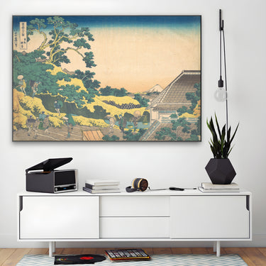 Quadro Stampa su Tela Surugadai in Edo, Katsushika Hokusai - CupidoDesign