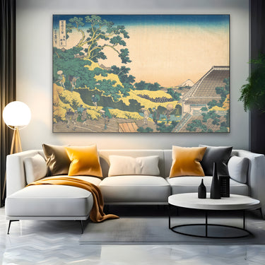 Quadro Stampa su Tela Surugadai in Edo, Katsushika Hokusai - CupidoDesign