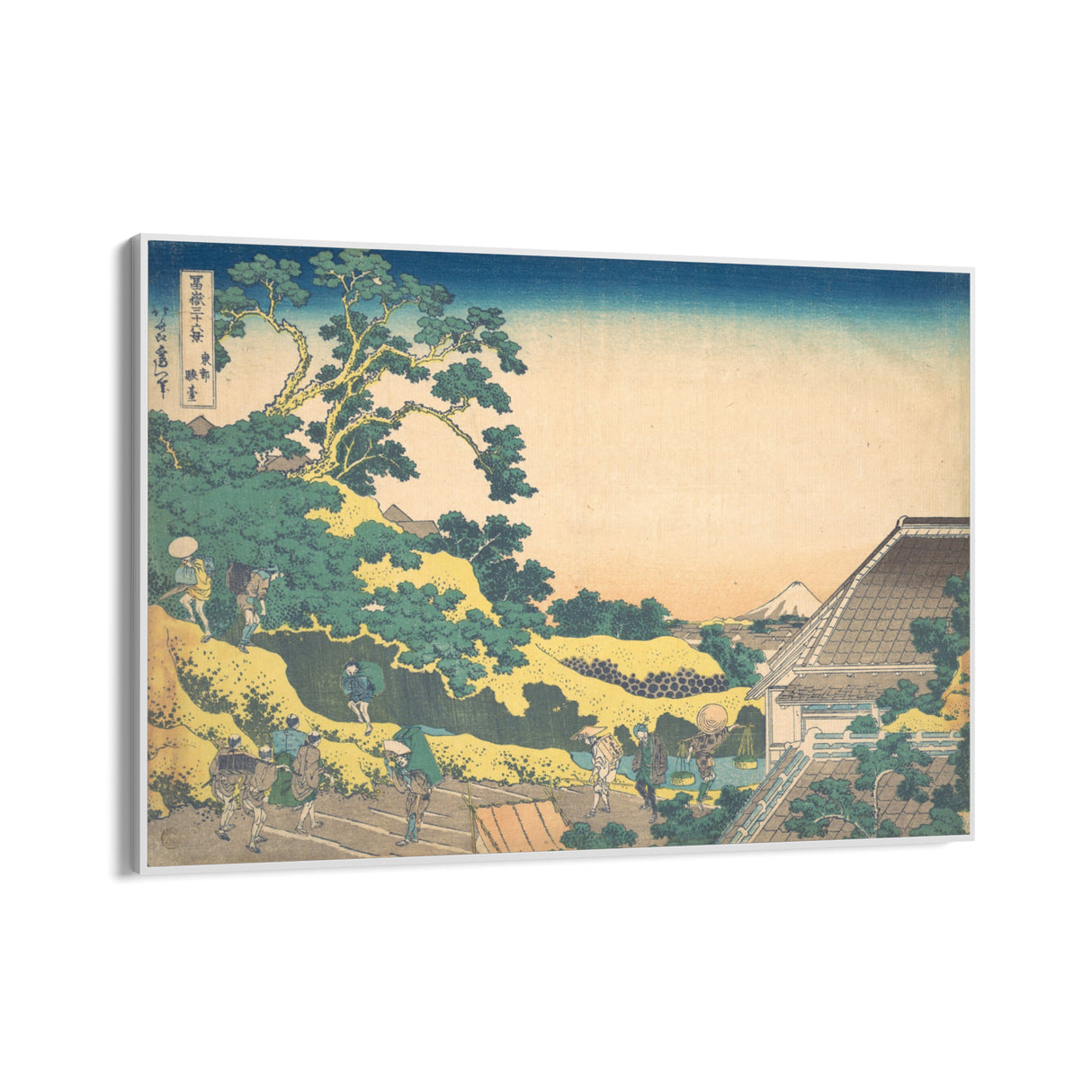Quadro Stampa su Tela Surugadai in Edo, Katsushika Hokusai - CupidoDesign