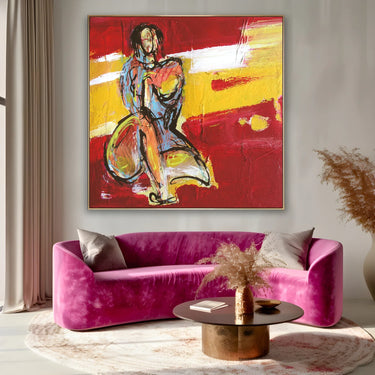 Quadro Stampa su Tela Sussurri di Rosso - CupidoDesign