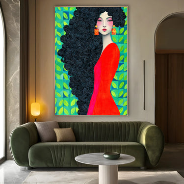 Quadro Stampa su Tela Sussurro di Giada - CupidoDesign