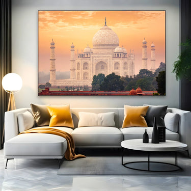 Quadro Stampa su Tela Taj Mahal al tramonto, India - CupidoDesign