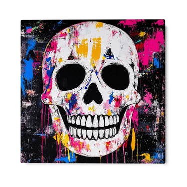 Quadro Stampa su Tela Teschio Colorato - CupidoDesign
