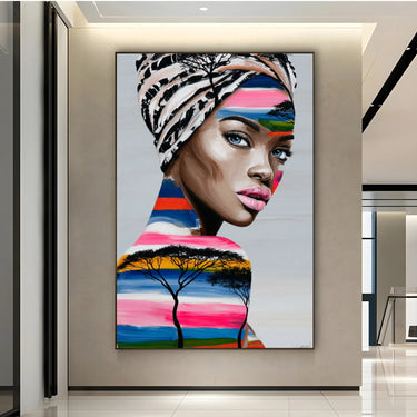 Quadro Stampa su Tela Tessuto Astratto - CupidoDesign