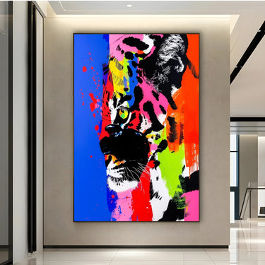 Quadro Stampa su Tela Tiger Pop - CupidoDesign