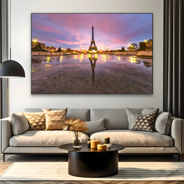 Quadro Stampa su Tela Torre Eiffel al tramonto - CupidoDesign