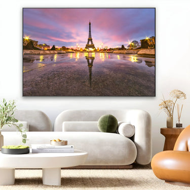 Quadro Stampa su Tela Torre Eiffel al tramonto - CupidoDesign