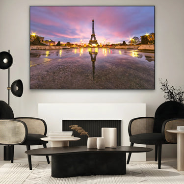 Quadro Stampa su Tela Torre Eiffel al tramonto - CupidoDesign