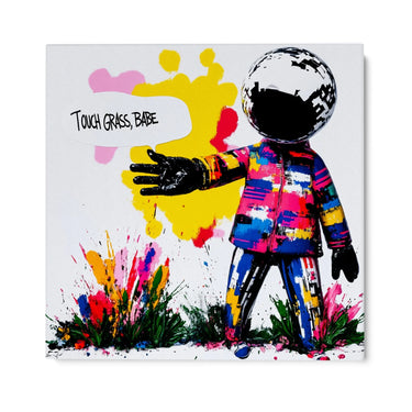 Quadro Stampa su Tela Touch Grass, Babe - CupidoDesign