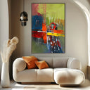Quadro Stampa su Tela Tracce nel Verde - CupidoDesign