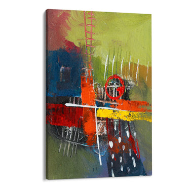 Quadro Stampa su Tela Tracce nel Verde - CupidoDesign