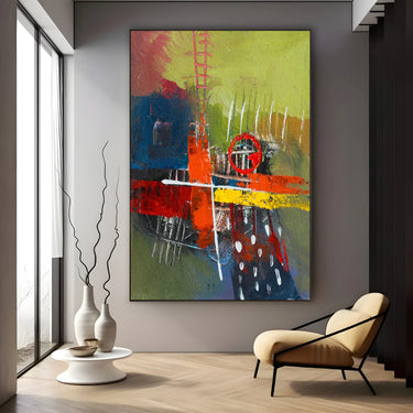 Quadro Stampa su Tela Tracce nel Verde - CupidoDesign