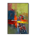 Quadro Stampa su Tela Tracce nel Verde - CupidoDesign