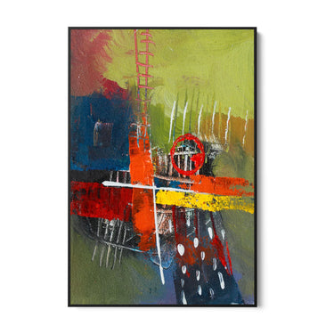 Quadro Stampa su Tela Tracce nel Verde - CupidoDesign