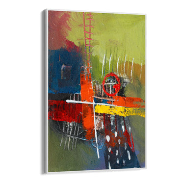 Quadro Stampa su Tela Tracce nel Verde - CupidoDesign