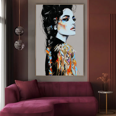 Quadro Stampa su Tela Traccia Ardente - CupidoDesign