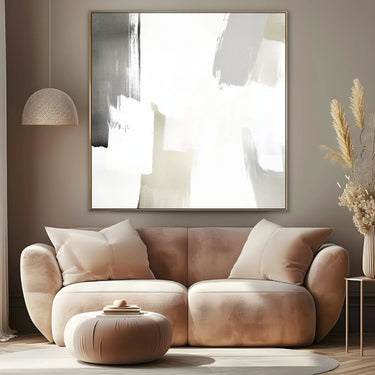 Quadro Stampa su Tela Traccia Bianca - CupidoDesign