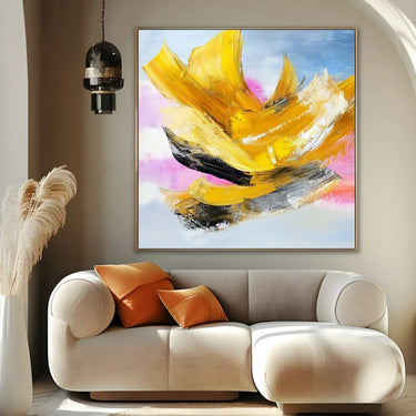 Quadro Stampa su Tela Trama Gialla - CupidoDesign