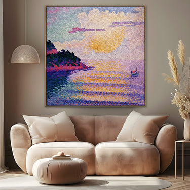 Quadro Stampa su Tela Tramonto sul mare, Henri Edmond Cross - CupidoDesign