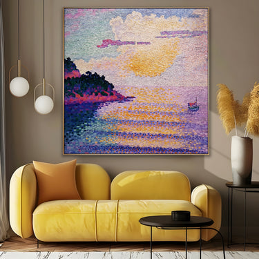 Quadro Stampa su Tela Tramonto sul mare, Henri Edmond Cross - CupidoDesign