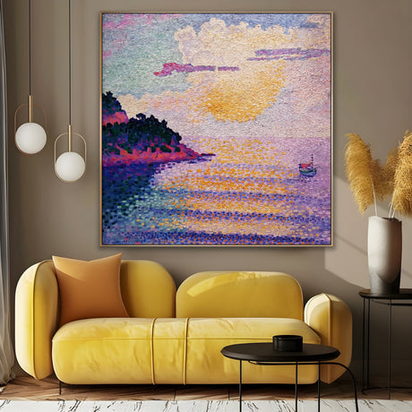 Quadro Stampa su Tela Tramonto sul mare, Henri Edmond Cross - CupidoDesign