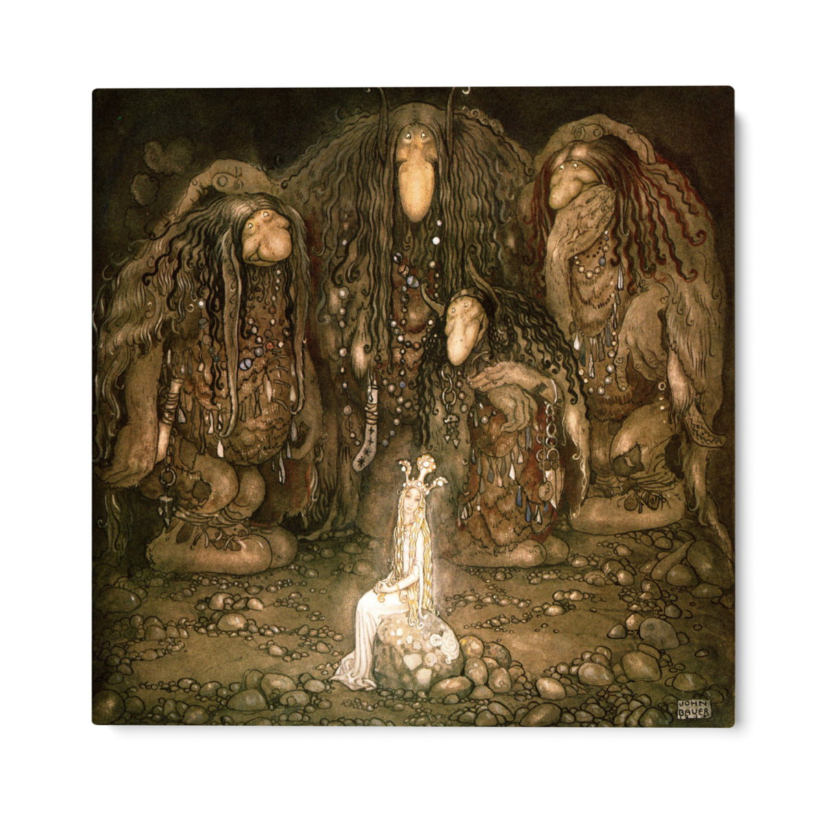 Quadro Stampa su Tela Troll Svedesi, John Bauer - CupidoDesign
