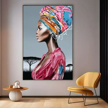 Quadro Stampa su Tela Turbante Cromatico - CupidoDesign