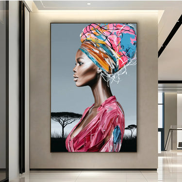 Quadro Stampa su Tela Turbante Cromatico - CupidoDesign