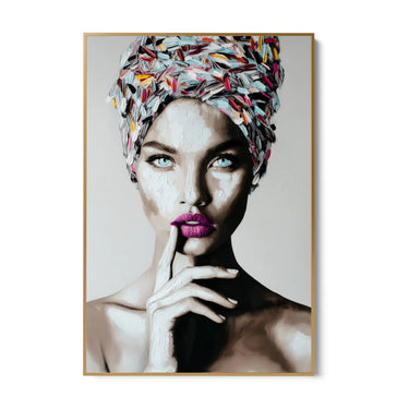 Quadro Stampa su Tela Turbante Dipinto - CupidoDesign