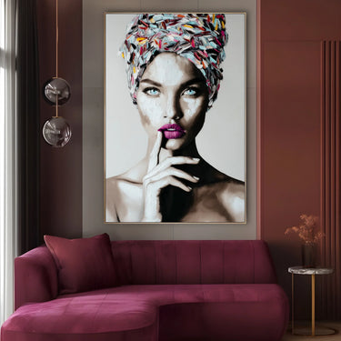 Quadro Stampa su Tela Turbante Dipinto - CupidoDesign
