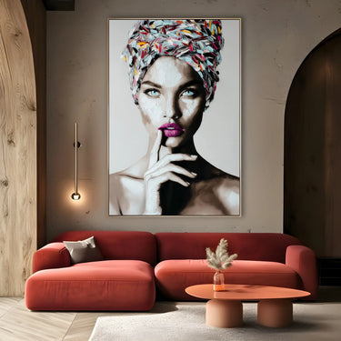 Quadro Stampa su Tela Turbante Dipinto - CupidoDesign