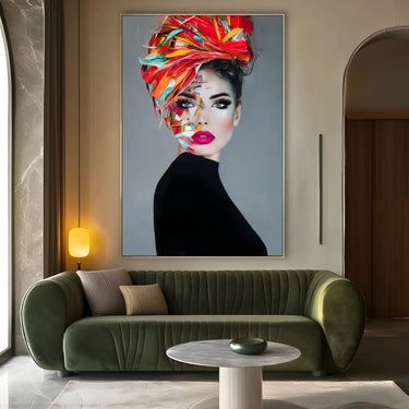 Quadro Stampa su Tela Turbante Fluo - CupidoDesign