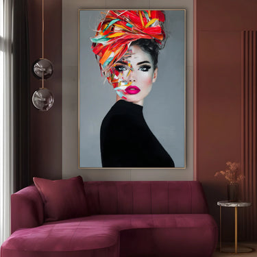 Quadro Stampa su Tela Turbante Fluo - CupidoDesign