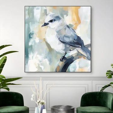Quadro Stampa su Tela Uccello Innevato - CupidoDesign