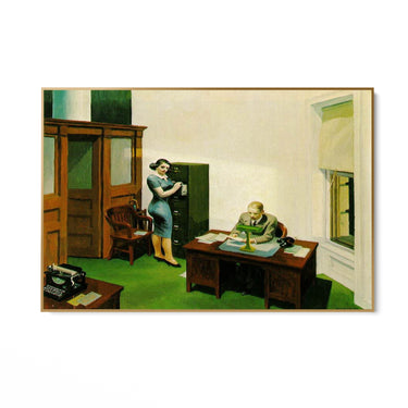 Quadro Stampa su Tela Ufficio di Notte, Edward Hopper - CupidoDesign
