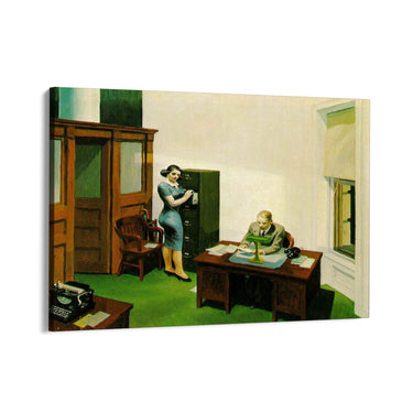 Quadro Stampa su Tela Ufficio di Notte, Edward Hopper - CupidoDesign