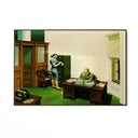 Quadro Stampa su Tela Ufficio di Notte, Edward Hopper - CupidoDesign