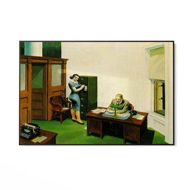 Quadro Stampa su Tela Ufficio di Notte, Edward Hopper - CupidoDesign