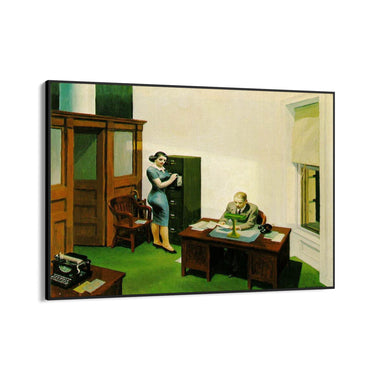 Quadro Stampa su Tela Ufficio di Notte, Edward Hopper - CupidoDesign
